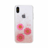 FLAVR iPhone XR Husă Gloria Antișoc, cu flori realizate manual, transparentă