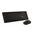 Tastatura + Mouse cu Cablu, Rebeltec, Negru
