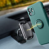 Husa Silicon, Ring Magnetic, Samsung Galaxy A03S, Verde