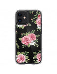 Husa Antisoc, Spigen iPhone 12 Mini (5.4), Transparent cu Flori