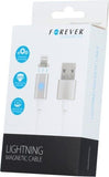 Cablu Magentic, Forever, USB-Lightning, Alb