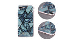 Husa Silicon, Geometric Huawei P40 Pro, Albastru inchis