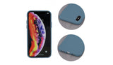 Husa silcon iPhone XS Max, Albastru-Gri