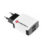 Încărcător de călătorie universal 2A cu 2xUSB alb